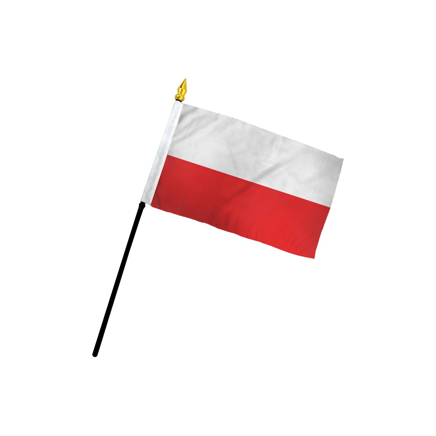 POLE USA & GERMANY PLAIN  4" X  6" DOUBLE STICK FLAG WITH BLACK STAND ON 10" PL 
