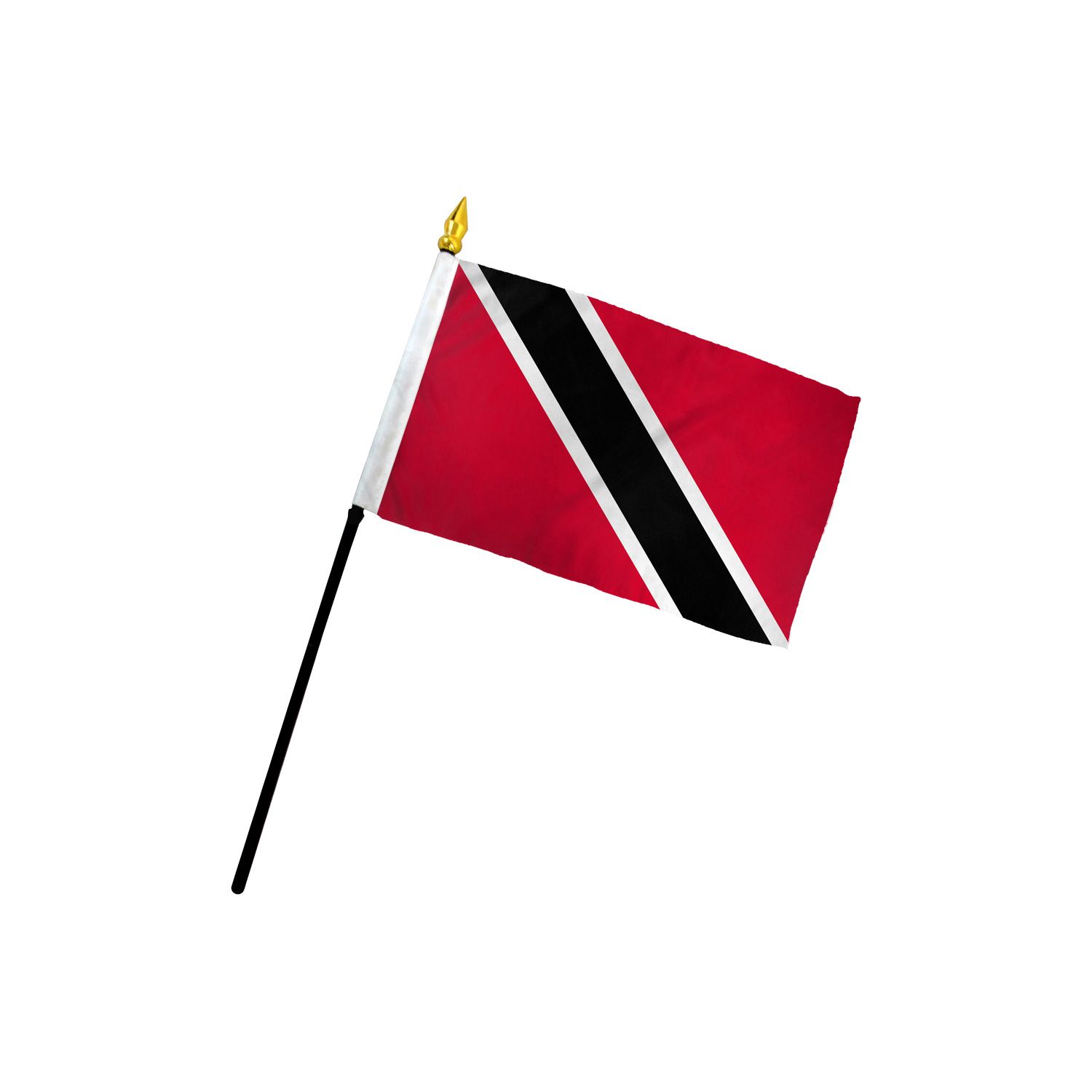 TRINIDAD & TOBAGO 4X6" TABLE TOP FLAG W/ BASE NEW DESK TOP HANDHELD STICK FLAG 