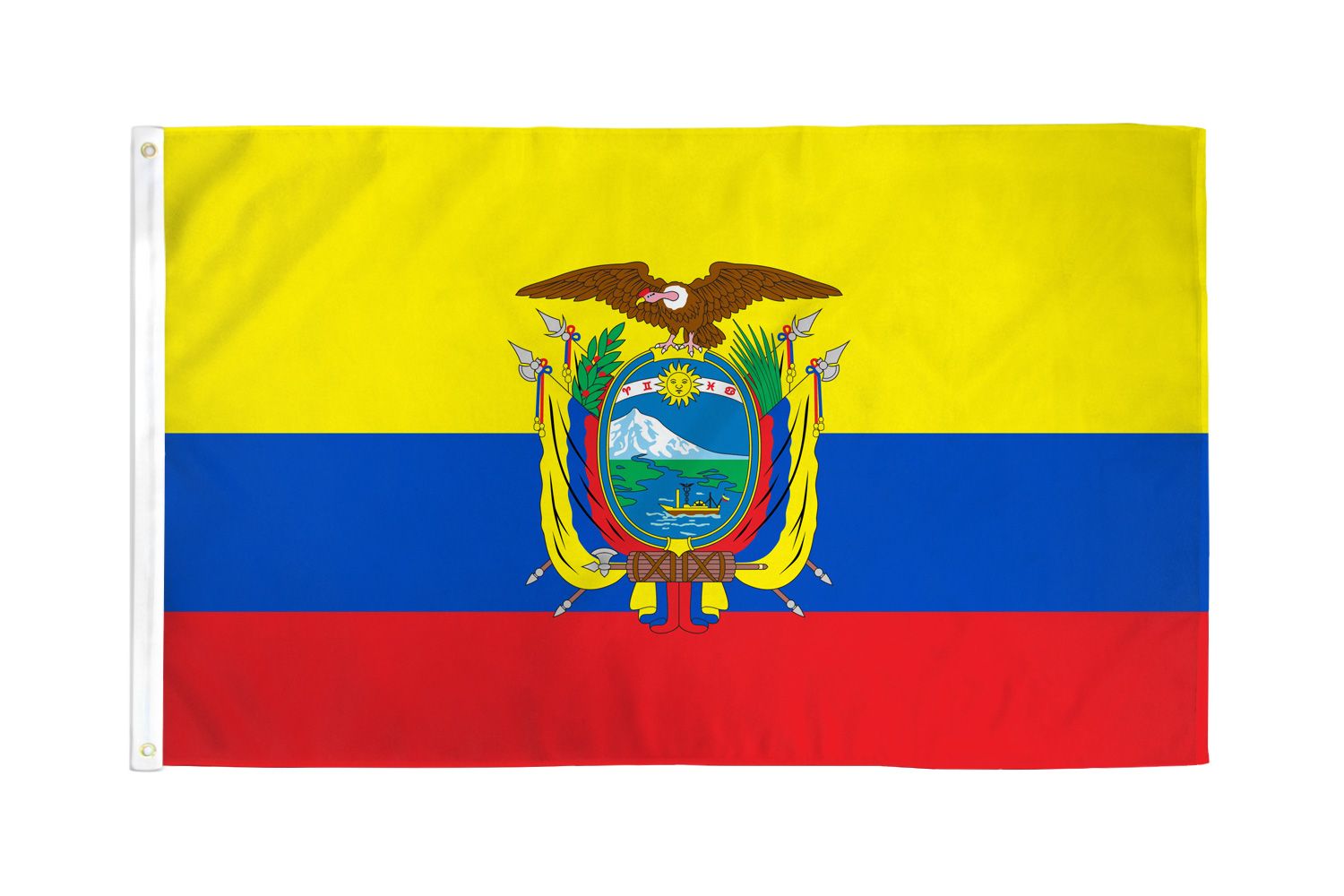 ECUADOR FLAG FLEECE BLANKET *NEW* 50"x60" Ecuadorian Bandera Manta Cobija 