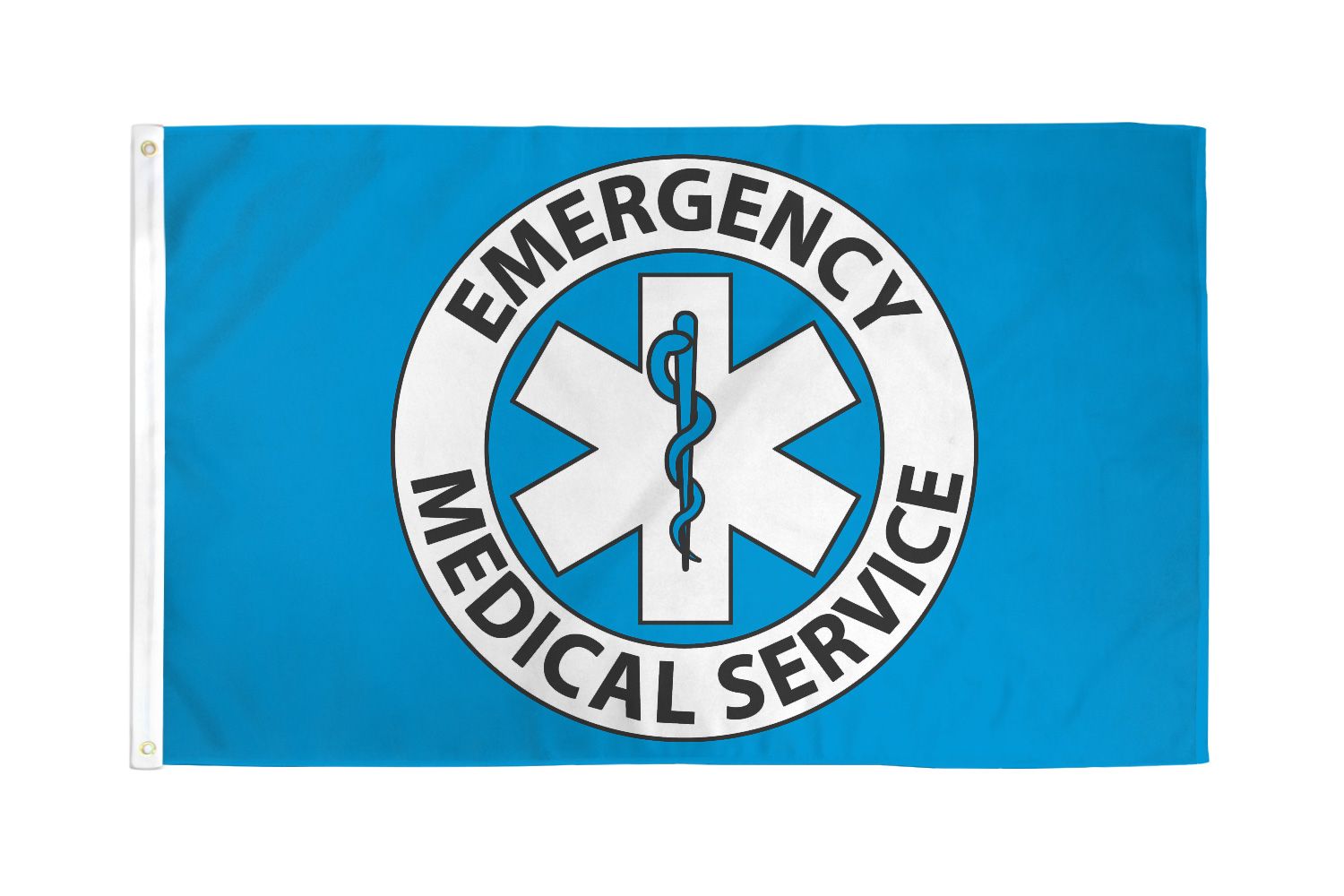 "EMERGENCY MEDICAL SERVICE" 3x5 ft flag poly ems 