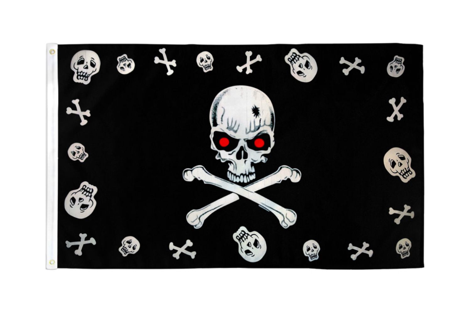 Black Red Pirate Flag, Polyester Pirate Flag, Polyester Banners