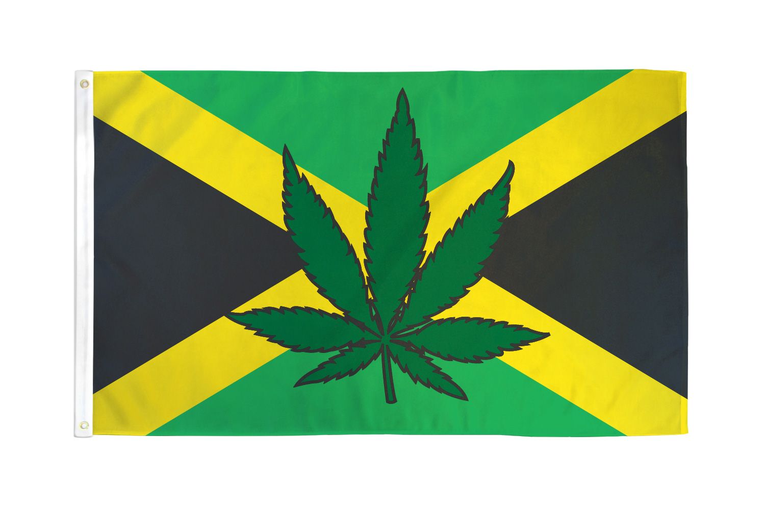 Rasta Colors Marijuana Leaf Flag 3' X 5' Indoor Outdoor Multi-Color Banner 