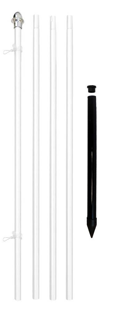 Flags Importer 13ft Aluminum Outdoor Pole with Ground Spike Black