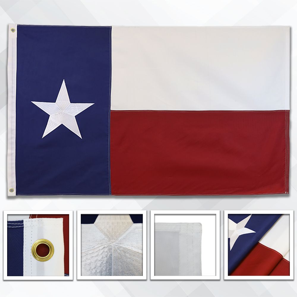 Embroidered Sewn Heavyweight 210D Oxford Nylon Flag Vivid Color Double Stitch Hemming Flag of Arcadia Lovimoon Flag of Arcadia 3x5 Feet Texas State Flags with Brass Grommets