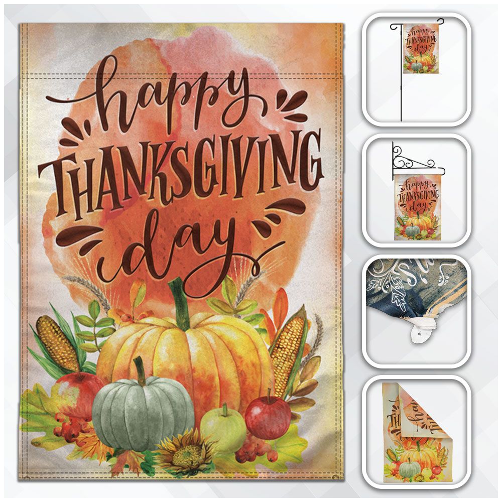Details about   Happy Thanksgiving Turkey & Pumpkin 100D Woven Poly Nylon 3x5 3'x5' Flag Banner 