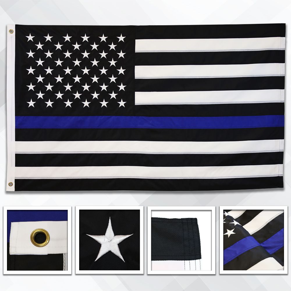 Blue Line Usa Police Flags, 90 * 150cm Thin Blue Line USA Flag