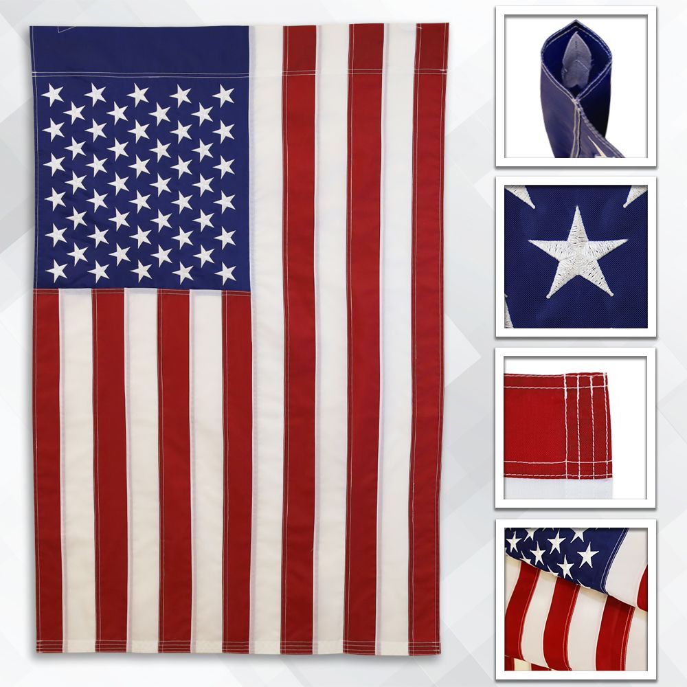 Embroidered American Bandiera 6x10ft GRANDE ricamato bandiera USA 6' x 10' 