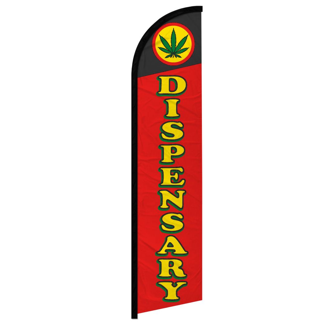 Dispensary Windless Standard Size  Swooper Flag Sign Banner Pk of 3 