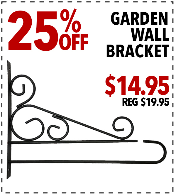 25% Off Garden Wall Brackets