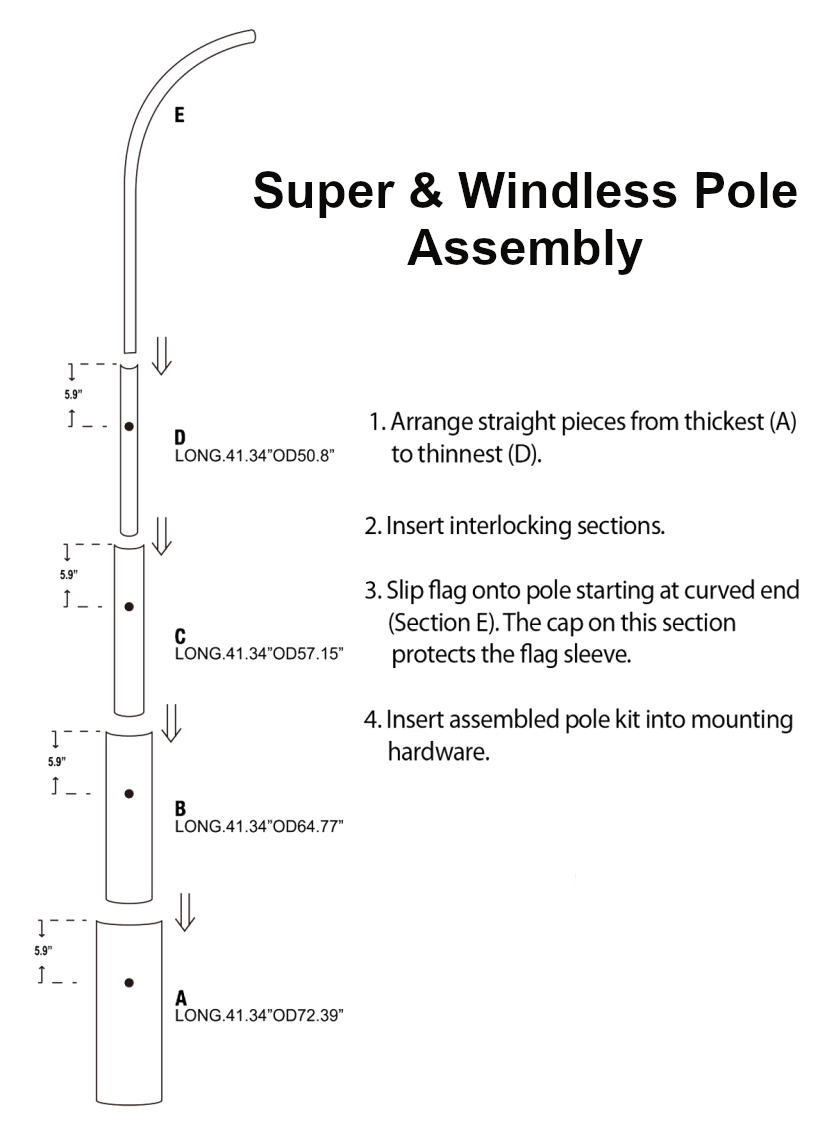 16ft Super & 15ft Windless Pole Assembly Instructions